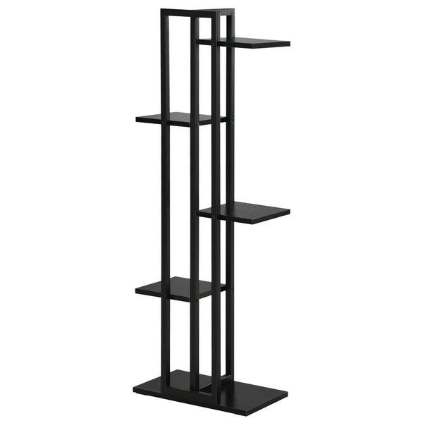 Étagère à fleurs en acier 5 niveaux intérieur et extérieur, support de plantes, étagère à plantes pour jardin, balcon, salon, chambre, 40 x 22 x 113 cm, noir