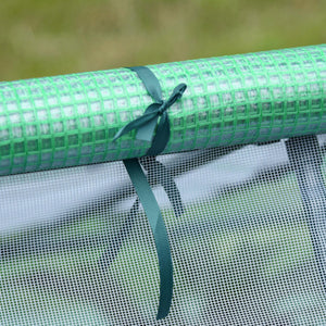 Mini serre de jardin mini serre tunnel 180 x 140 x 80 cm toit pointu acier PE haute densité 140 g/m² Anti-UV 2 grandes fenêtres enroulables vert foncé