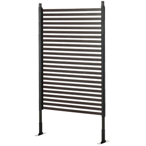 Panneau clotûre de jardin brise vue en métal extérieur avec pieds ou piquets à planter, modulaire, 93L x 22l x 150H cm