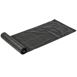 Toiles de paillage - Toile anti mauvaises herbes - toile de paillage anti mauvaises herbes 130 g/m² - indéchirable perméable à l'eau anti UV dim. 92L x 1l m - PP noir vert