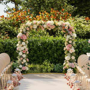 Support d'arche de fond en métal doré pour mariage, 2 m, arche de jardin, mariage, fête d'anniversaire, fête prénatale, arche de ballons floraux