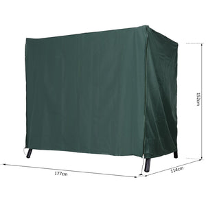 Housse de protection pour balancelle de jardin housse de balancelle de jardin toile Oxford ouverture zippée 177 x 114 x 152 cm vert foncé