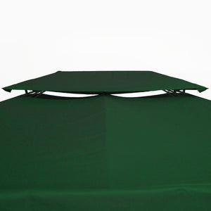 Toile de rechange pour pavillon tonnelle tente 3 x 4 m polyester haute densité 180 g/m² vert