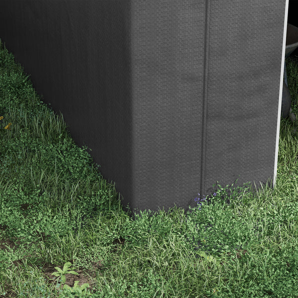 Abri de jardin tente de rangement extérieur abri de vélo garage pour vélo bâche en PE cadre en métal galvanisé dim. 2,4 x 1,8 x 1,9 m gris foncé