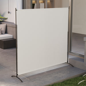 Paravent Extérieur à Panneau Unique, Séparateur de Pièce de 180H cm avec Protection UV30+, Panneau Brise-Vue avec Base Stable pour Intérieur et Extérieur, Beige