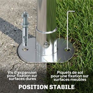 Abri de Voiture 3x6m Protection UV30+ Garage Mobile avec Hauteur Réglable - Tente de Garage avec 6 Fenêtres et Moustiquaire - Carport en Acier Galvanisé Ø37mm Robuste, Blanc