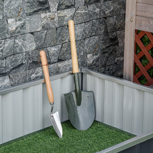 Carré Potager de Jardin 174 x 90 x 30 cm - modulable, Montage sans Outils, Gants fournis - tôle d'acier ondulée Anthracite