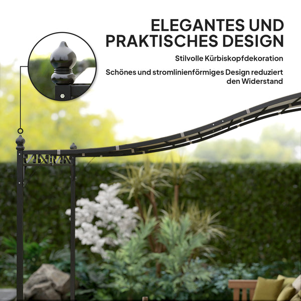 Pavillon d'appoint Pergola avec Toit imperméable, Auvent de Pavillon autoportant, Pavillon de Jardin Terrasse Abri Protection Solaire pour Terrasse Jardin env. 2,5x3x2,5 m Blanc crème