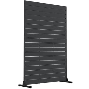 Écran de Confidentialité Extérieur, Panneau Décoratif HDPE avec Support et 6 Panneaux, 120 x 174 cm, Autoportant pour Extérieur, Balcon, Bureau, Noir