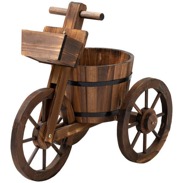 Porte Plante Tricycle - étagère de Pots de Fleurs - jardinière dim. 52L x 31l x 45H cm - Bois de Sapin