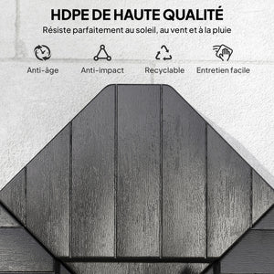 Lot de 4 dalles de parasol Poids de lestage carré pour parasols déportés pieds croix - à remplir d'eau ou de sable jusqu'à 60/80 kg - Noir