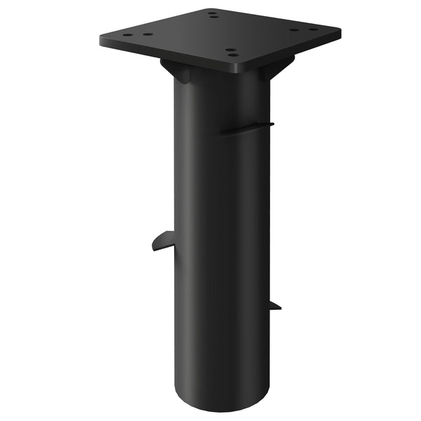 Pied de parasol rectangulaire, support parasol en métal, base de parasol enterré, socle de parasol, pour terrasse, piscine, patio, jardin, 16,5 x 16,5 x 40 cm, gris foncé