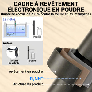 Ensemble Bistrot de Jardin 3 Pièces san Montage - Table et 2 Chaises Pliantes à Lattes en Métal avec Double Protection Antirouille - Mobilier de Balcon et Terrasse Chic, Noir
