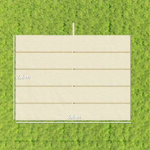 Toile de toit pour pergola tonnelle rétractable de 4 x 3 m - toile uniquement 350 x 260 cm crème